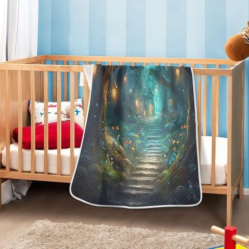 بطانية أطفال للأولاد والبنات - بطانيات للأطفال بالون الهواء الساخن بألوان مائية، بطانية ناعمة ومريحة للجنسين للأطفال للنوم الصوتي للأولاد والبنات، مقاس 30 × 40 بوصة in Kuwait