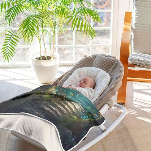 بطانية أطفال للأولاد والبنات - بطانيات للأطفال بالون الهواء الساخن بألوان مائية، بطانية ناعمة ومريحة للجنسين للأطفال للنوم الصوتي للأولاد والبنات، مقاس 30 × 40 بوصة in Kuwait