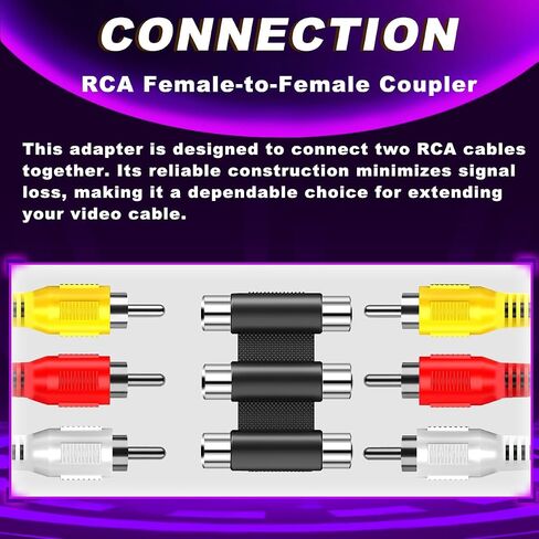 2PCS RCA Cables 3 RCA Cable Audio Mosted Mosted AV Mal in Kuwait