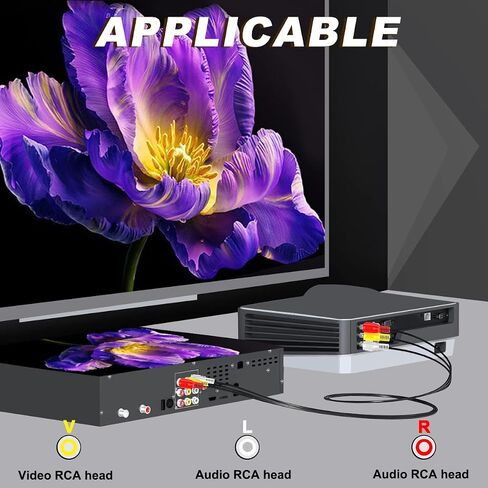 2PCS RCA Cables 3 RCA Cable Audio Mosted Mosted AV Mal in Kuwait