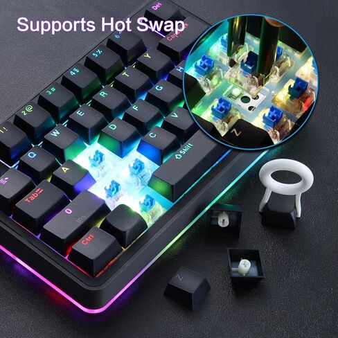 Koolertron لوحة المفاتيح الميكانيكية الماكرو المفردة ، RGB LED LED الخلفية المحمولة MINI MINCHERANCIAL MECHANICAL SELEPAD 39 مفاتيح قابلة للبرمجة بالكامل (39 لوحة مفاتيح أسود) in Kuwait