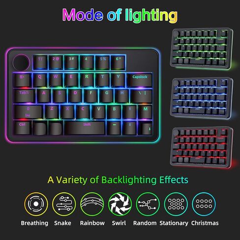 Koolertron لوحة المفاتيح الميكانيكية الماكرو المفردة ، RGB LED LED الخلفية المحمولة MINI MINCHERANCIAL MECHANICAL SELEPAD 39 مفاتيح قابلة للبرمجة بالكامل (39 لوحة مفاتيح أسود) in Kuwait