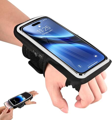 [Fits Up to 6.8'' Phone] Phone Holder for Running, Running Armband with Earphone Bag, 3D Design Waterproof Sports Arm Bands Cell Phone Holder with Key Slot for iPhone 16/14/13 Pro/Plus and S24/S21 in Saudi Arabia