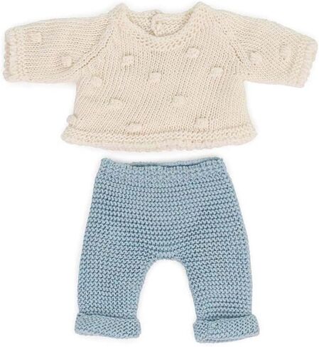 Miniland Clothes for Dolls 12 5/8'' Knitted Outfit Rompers & Bonnet - ECO, Made in Spain, Quality, Role Play, Educational in Saudi Arabia