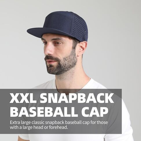Oversize XXL Blank Flatbill Mesh Snapback Cap for Big Head 23.6"-25.6" Extra Large 6 Panel Camper Style Hat Baseball Cap in Saudi Arabia