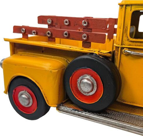 Berfutall-13'' Iron Classic Red Truck Pick-up Model Collectible Vehicle Decoration, Metal Truck Christmas Decor ，Unique Blend of Vintage, Rustic, Farmhouse Truck Decor for Table Top Decor. (H) in Kuwait