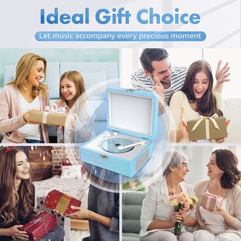 CD Player Portable with Speakers Bluetooth Desktop Knit Retro CD Player for Home Rechargeble Battery Small Vintage CD Player with Bluetooth Input, USB Playback, AUX in, Headphone Jack, Remote Control in Saudi Arabia