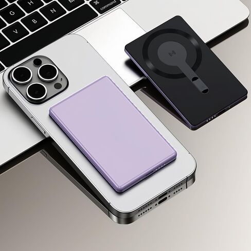 RCHL 0.3'' Ultra Slim for MagSafe Portable Charger, All Alloy 5,000mAh Magnetic Power Bank for iPhone, 20W PD Magnetic Battery Pack Fast Charging for iPhone 16/15/14/13/12,for Samsung in Saudi Arabia