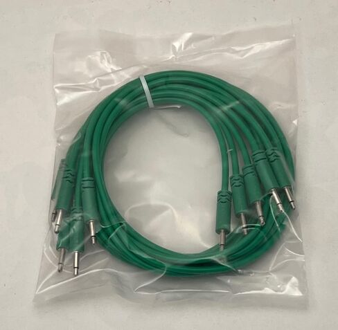 لوازم موسيقى الطلاب الجائعين، كابلات توصيل Luigis Modular Supply Spaghetti Eurorack - حزمة من 5 كابلات خضراء، 12 بوصة (30 سم) in Kuwait