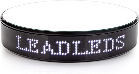 Leadleds Motorized Rotating Display Stand, 8" Photography Turntable with LED Sign Display, 360 Degree Rotated Display Holder Stand for Live Streaming Props Model Product Display in Saudi Arabia