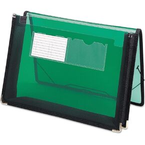Smead Poly File Wallet with Closure, 2-1/4" Expansion, Flap and Cord Closure, Translucent, Letter Size, Blue (71953)