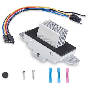 HVAC Fan Blower Motor Resistor Kit with Harness Compatible with Chevrolet Chevy Trailblazer Silverado Tahoe Suburban GMC Envoy Sierra Yukon 15-81773 89018778, 89019351, 19260762, RU-631