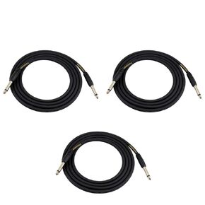 Senor Cable Instrument Cable 10ft (Woven) Pack of 3 - Black