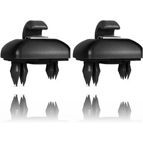 2-Pack Black Interior Sun Visor Hook Clip Base Makeup Mirror Fixing Bracket Compatible with A1 A3 A4 A5 Q3 Q5 OEM(8E0 857 562, 8U0 857 562A).