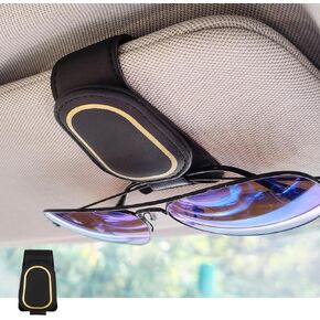 Sunglass Holder for Car Sun Visor, Magnetic Leather Glasses Holder, Sunglasses Clip, Ticket Card Clip, Glasses Case, Car Visor Accessories, Car Storage, Car Organizer, 1pce Pink in Saudi Arabia