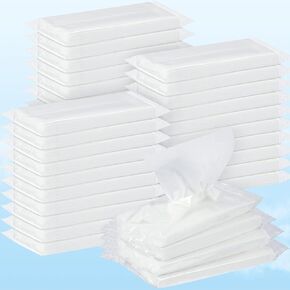 Crtiin 50 Pack Car Tissues Refill Auto Visor Tissue Refills Napkin Holder Refill for Sun Visor Box Travel Accessories, 1500 Sheets Soft and Smooth