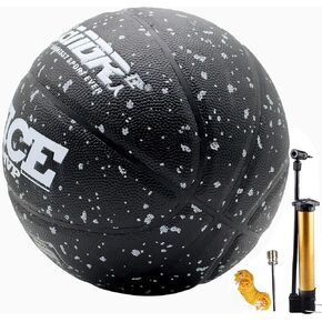 Senston Basketball Size 7 with Pump Indoor Outdoor Rubber Basketball for Adult & Youth, Street Basketball Ball