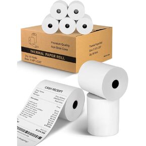 Premium 3 1/8 x 220 Thermal Paper Receipt Rolls | BPA-Free | Pack of 50 | Compatible with POS, Credit Card Terminals, Receipt Printers - Universal Fit
