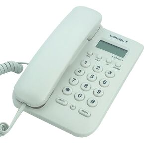 Corded Basic Landline Phone, TelPal FSK/DTMF Simple Caller ID Telephone with LCD Incoming Call Number Display, Small Desk/Wall Mountable Analog Phone for Home Office (Black) in Kuwait