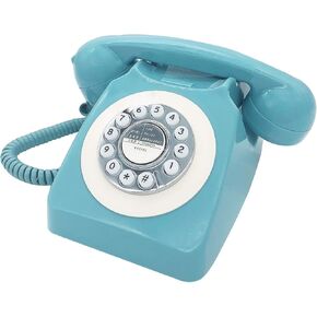Corded Retro Phone, TelPal Vintage Old Phones, Classic 1930's Antique Landline Phones for Home & Office Decor, Novelty Hotel Telephone with Redial