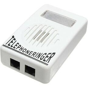 AKOAK Loud Sound Telephone Ring Ringer Amplifier Volume Enhancer with Light Flasher for Landline Telephone