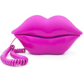 TelPal Corded Lip Phone, Pink, Landline Home Phone for Home/Office/Hotel/Shops/Party