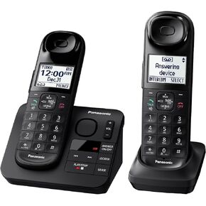 Panasonic KX-TGL432B Dect_6.0 2-Handset Landline Telephone, Black
