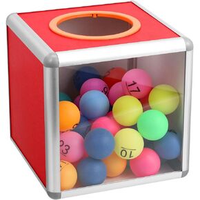 Happyyami Lottery Box Square Raffle Ball Game Box Multifunctional Storage Ticket Box Card Bonus Draw Box for Business Annual Meeting Fundraising Supplies 20x20x20cm