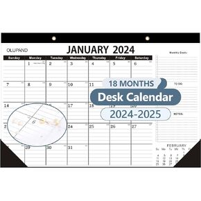 Desk Calendar 2024-2025-18 Months,2024 Calendar Large Ruled Blocks Excellent,Calendar 2024-2025-OCTOBER 2023- MARCH 2025,Desk Calendar 2024 for for Home,Office or School.