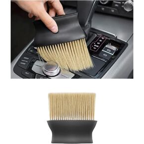 2 PCS Double Head Brush for Car Clean, Soft Auto Interior Duster Detailing Brushes, Universal Vehicle Dashboard Screen, Air Vents, Computer etc Cleaning Tool Accessories (Black) in Saudi Arabia