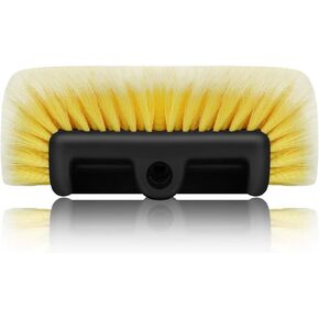 MOFEEZ 10" Car Wash Brush with Soft Detailing Bristle, Flow-Thru Dip Brush for Car Boat RV Camper Truck Washing