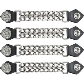 Unisex 2nd Amendment Vest Extenders, Durable Motorcycle Vest Extenders For Bikers -4 Inch, 6 1/2 Inch, (4 pc)