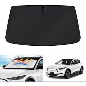 KUST Custom Fit Windshield Sun Shade for Ford Mustang 2015-2023 (NOT for Ford Mustang Mach-E) Sunshade Foldable Sun Visor Protector Blocks UV Rays Keep Your Car Cooler