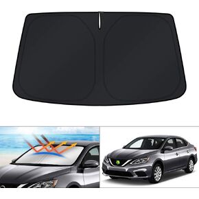 KUST Custom Fit Windshield Sun Shade for Nissan Sentra 2007-2012 Accessories Sunshade Foldable Window Sun Visor Protector Blocks UV Rays Keep Your Car Cooler
