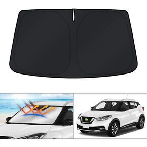 KUST Windshield Sun Shade for 2018-2023 2024 Nissan Kicks Accessories Sunshade Window Sun Visor Protector Foldable Blocks UV Rays Keep Your Car Cooler