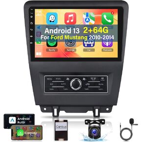 Android 13 Car Stereo for Ford Mustang 2010 2011 2012 2013 2014 - [2+64G] Wireless CarPlay and Android Auto - 10.1 inch Touchscreen Ford Headunit - WiFi/EQ/GPS/MirrorLink/SWC + AHD Backup Camera in Saudi Arabia