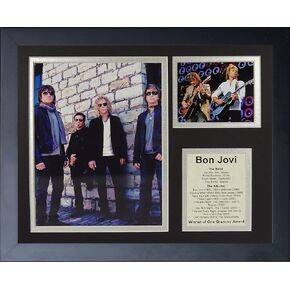 مجموعة صور مجمعة بإطار من Legends Never Die Bon Jovi II، مقاس 11 × 14 بوصة