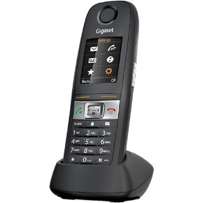 Gigaset E630A – Robust Landline Phone with Answering Machine - Made in Germany- Water Splash, Dust and Shock-Resistant, Cordless Phone for Workshops and Restaurants (Black, Pack of 1)