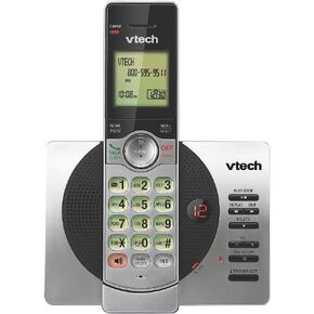 VTech CS6929 DECT 6.0 Expandable Cordless Phone System with Answering Machine, 1 Handset - Silver -CS6929