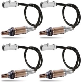 Male Oxygen Sensor Upstream + Downstream Front Rear 25024001 2344045 15717 Compatible for Ford Mustang Focus F150 Lincoln Town Car Mercury Mariner Milan Mazda Aston 1990-2011 (Set of 4)