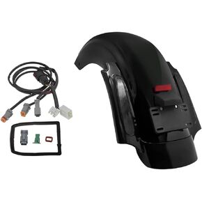 HDBUBALUS Motorcycle Rear Fender System with LED Light Fit for Harley Touring Road Glide Electra Glide Street Glide 2009-2013