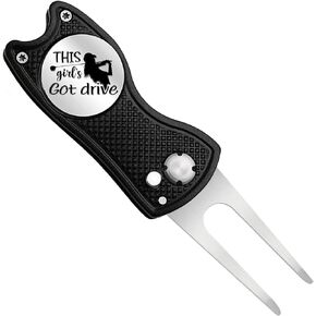 Pishavi This Girl Got Drive Funny Golf Divot Repair Tool, Mom Golf Ball Marker, Golf Accessories for Woman, Golf Gifts for Mom Wife Grandma, Retirement Gifts for Golf Lover Coworkers Boss