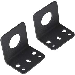 2 Pcs L-Bracket 1255 3/4 Hole Thick Steel Mobile Antennas Brackets for UHF VHF Coax NMO Antenna Mounts Cable Mobile Antennas (Black)
