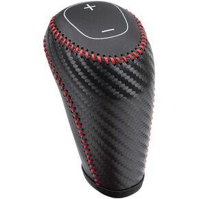 Auto Car Leather Gear Shift Knob Cover for Chevrolet Equinox 2016 2017 2018 2019 2020 2021 / Malibu Chevy Accessories (C)