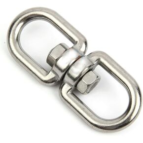 Stainless Steel Anchor Swivel Eye to Eye Swivel Ring Marine Grade Silver Tone Choose from 1/8" to 1/2"