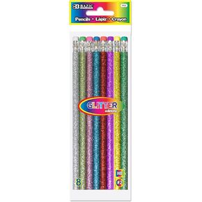BAZIC Wood Pencil Glitter Metallic Pencils, Latex Free Eraser, Unsharpened Rewards Glitter Pencil for Kids Student Artist (8/Pack), 1-Pack