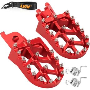 LKV Motorcycle Footpegs Dirt Bike Rest Pedal Foot Pegs Compatible with Honda CR125 CR250 CRF150R CRF250R CRF250RALLY CRF250X CRF250RX CRF450R CRF450RX CRF450X CRF450L CRF250L CRF1000L