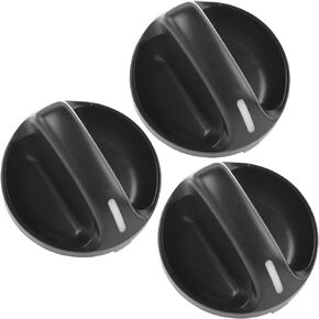 Heater & A/C Control Knob Black Set of 3 Compatible With 00-06 Toyota Tundra