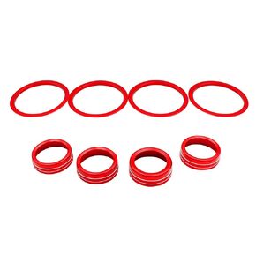 4 PCS A/C Vent Ring Inner Trim Decoration Cover & 4 PCS Climate Control Auto Knobs Trim Cover Fits for Toyota Tacoma 2016-2020 Car Switch CD Button Knob Decorative Cover Blue