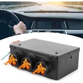 Diesel Parking Heater with Mounting Accessories 3 Ports Universal Car Truck Fan Heater Black Red Compact Air Heater in winter 12V 500W Portable car Windscreen Demister Defroster